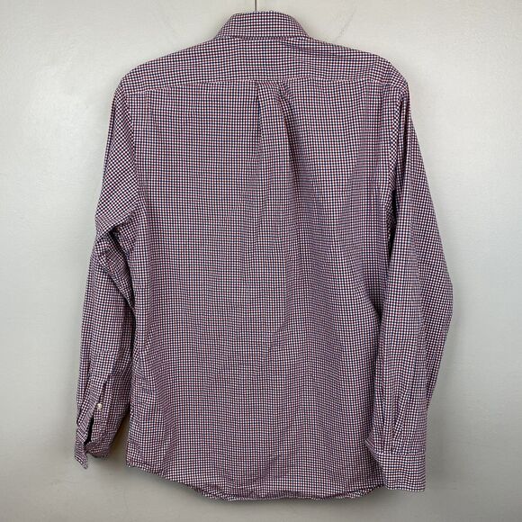 Ralph Lauren Shirt Mens Medium Red Blue Gingham Check Button Down Classic Fit - Picture 4 of 9